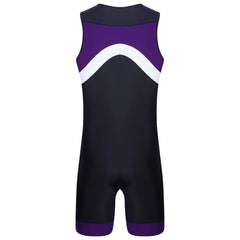 details of purple Men’s Undertow Wave-Zip Bodysuit – pridevoyageshop.com – gay men’s harness, lingerie and fetish wear