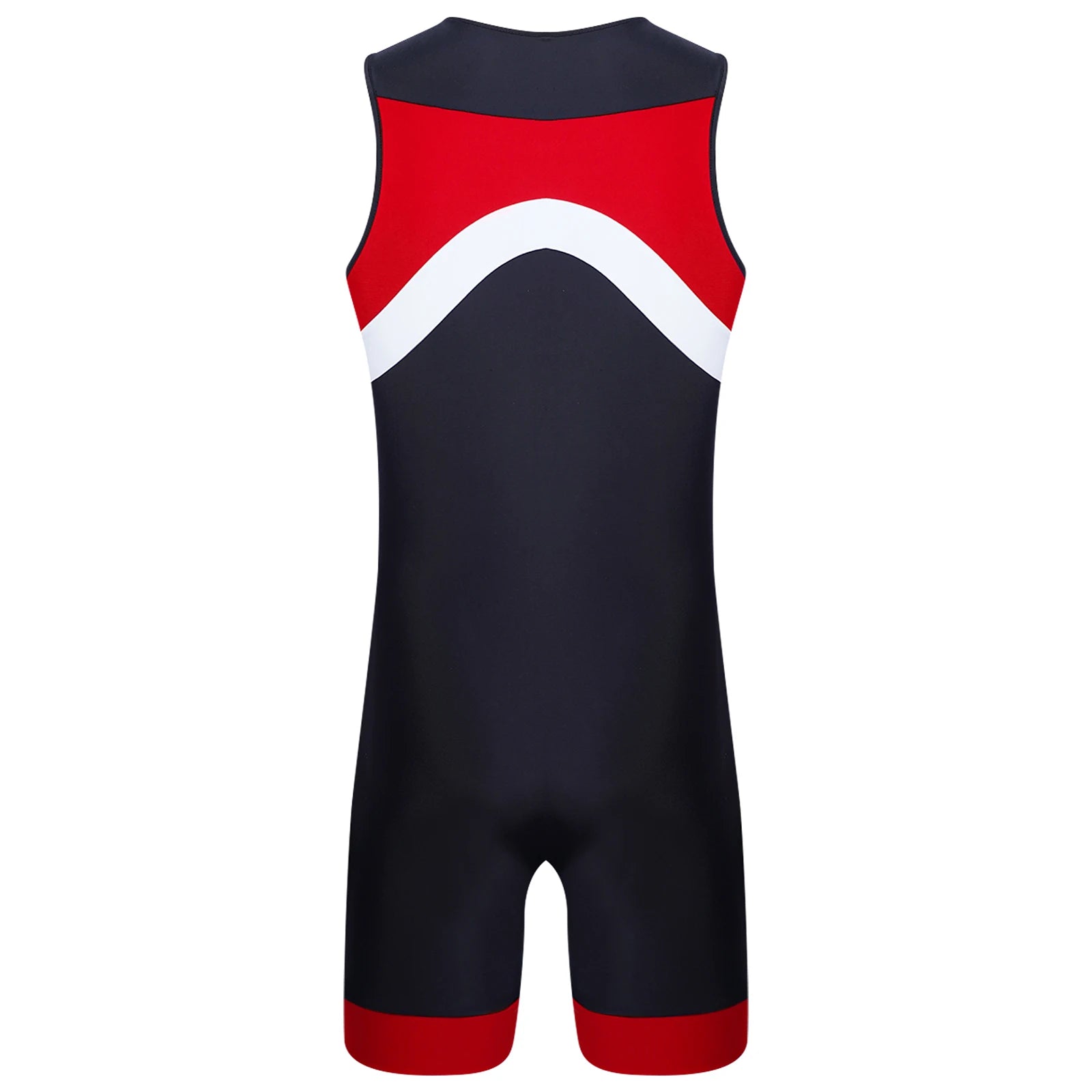 details of red Men’s Undertow Wave-Zip Bodysuit – pridevoyageshop.com – gay men’s harness, lingerie and fetish wear