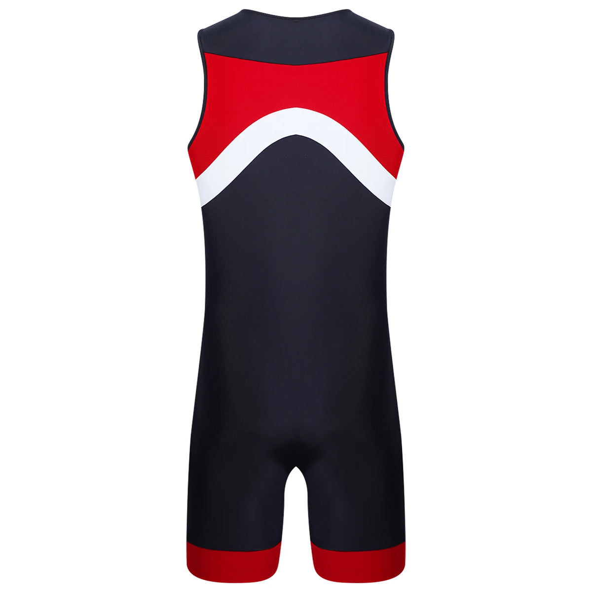 details of red Men’s Undertow Wave-Zip Bodysuit – pridevoyageshop.com – gay men’s harness, lingerie and fetish wear