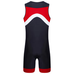 details of red Men’s Undertow Wave-Zip Bodysuit – pridevoyageshop.com – gay men’s harness, lingerie and fetish wear