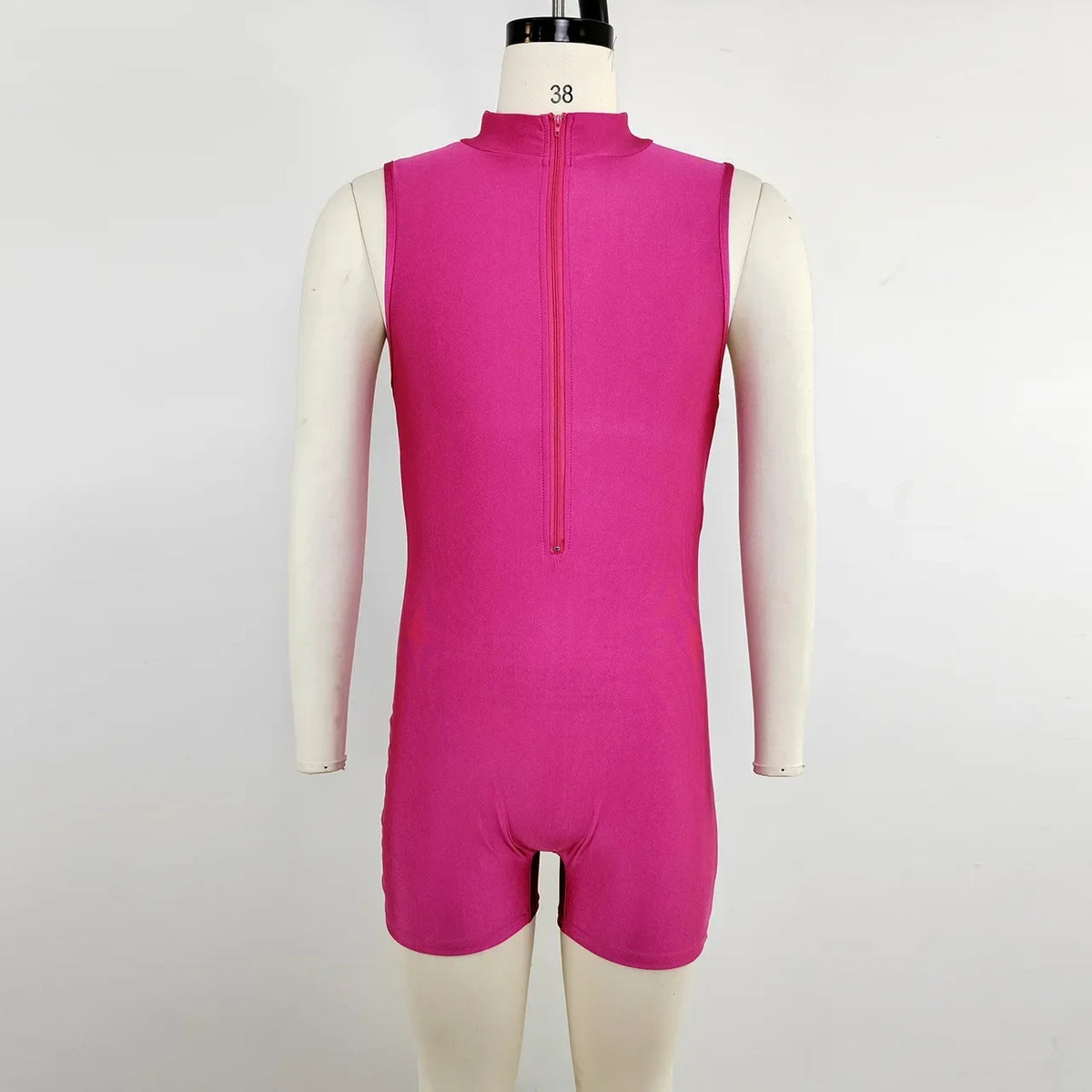 details of rose red Aerobicide Zip-Access Bodysuit – pridevoyageshop.com – gay men’s harness, lingerie and fetish wear