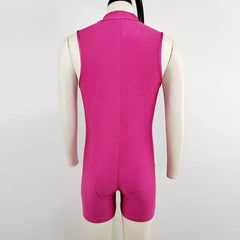 details of rose red Aerobicide Zip-Access Bodysuit – pridevoyageshop.com – gay men’s harness, lingerie and fetish wear