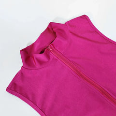 details of rose red Aerobicide Zip-Access Bodysuit – pridevoyageshop.com – gay men’s harness, lingerie and fetish wear