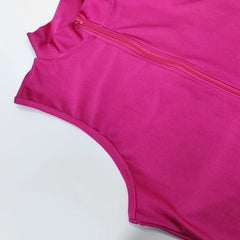 details of rose red Aerobicide Zip-Access Bodysuit – pridevoyageshop.com – gay men’s harness, lingerie and fetish wear