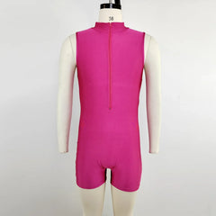 details of rose red Aerobicide Zip-Access Bodysuit – pridevoyageshop.com – gay men’s harness, lingerie and fetish wear