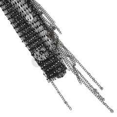 details of silver Men’s Glimmer Shatter Mesh Bolero – pridevoyageshop.com – gay men’s harness, lingerie and fetish wear