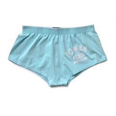 details of sky blue Men’s Hunt Mode Low-Rise Gym Shorts – pridevoyageshop.com – gay men’s sexy swim briefs, trunks, board shorts, and bikinis