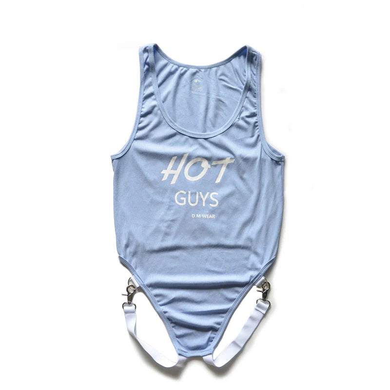 details of sky blue The Label Jock-Back Bodysuit – pridevoyageshop.com – gay men’s harness, lingerie and fetish wear