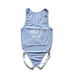 details of sky blue The Label Jock-Back Bodysuit – pridevoyageshop.com – gay men’s harness, lingerie and fetish wear