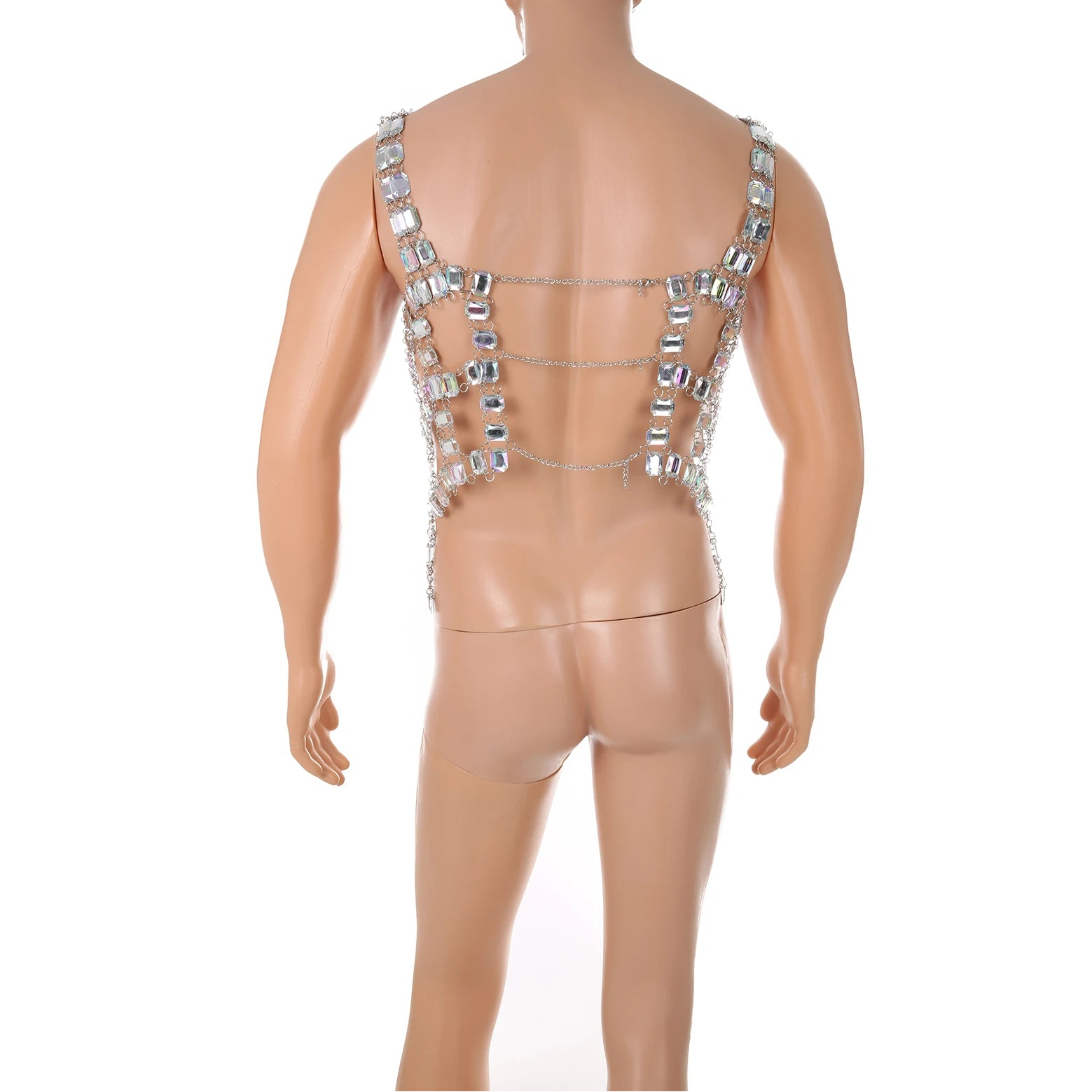 details of top Men’s Diamond Starlight Chain Tank – pridevoyageshop.com – gay men’s harness, lingerie and fetish wear