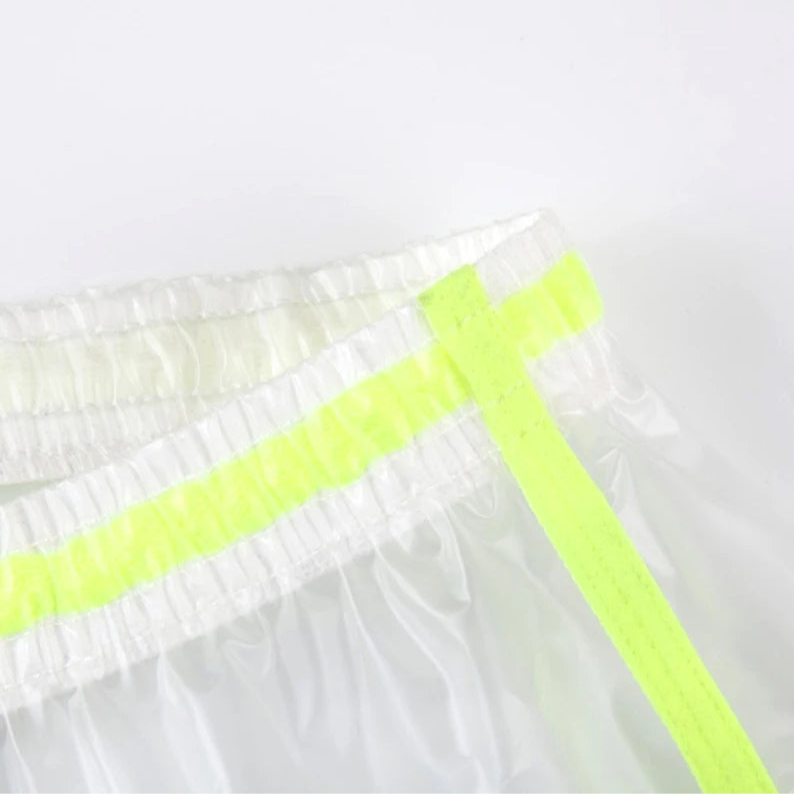 details of transparent Men’s Beach Shock Transparent Sheer Swim Trunks – pridevoyageshop.com – gay men’s sexy swim briefs, trunks, board shorts, and bikinis
