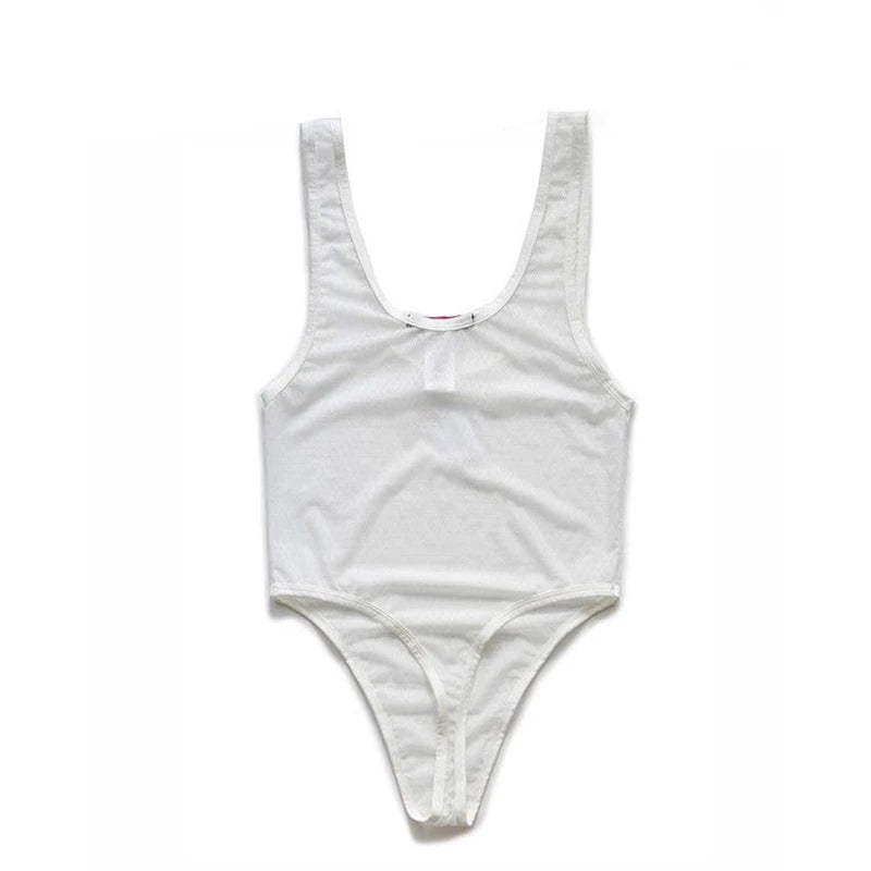  details of white Contender 1/0 Mesh Bodysuit – pridevoyageshop.com – gay men’s harness, lingerie and fetish wear