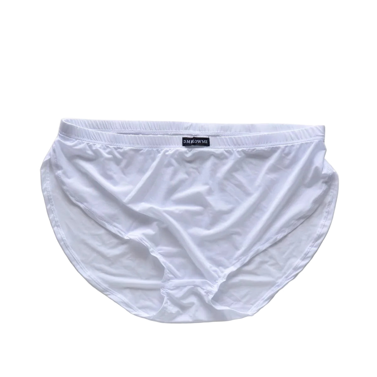 details of white D.M Men’s Drama Snack Brief – pridevoyageshop.com – gay men’s sexy swim briefs, trunks, board shorts, and bikinis