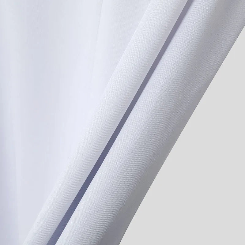 details of white Ground Zero Geo-Panel Singlet – pridevoyageshop.com – gay men’s harness, lingerie and fetish wear