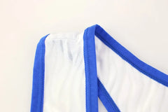 details of white Men’s Adrenaline Neon-Trim Wave Singlet – pridevoyageshop.com – gay men’s harness, lingerie and fetish wear