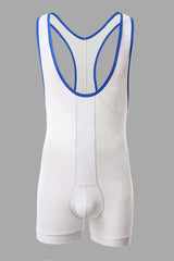 details of white Men’s Adrenaline Neon-Trim Wave Singlet – pridevoyageshop.com – gay men’s harness, lingerie and fetish wear