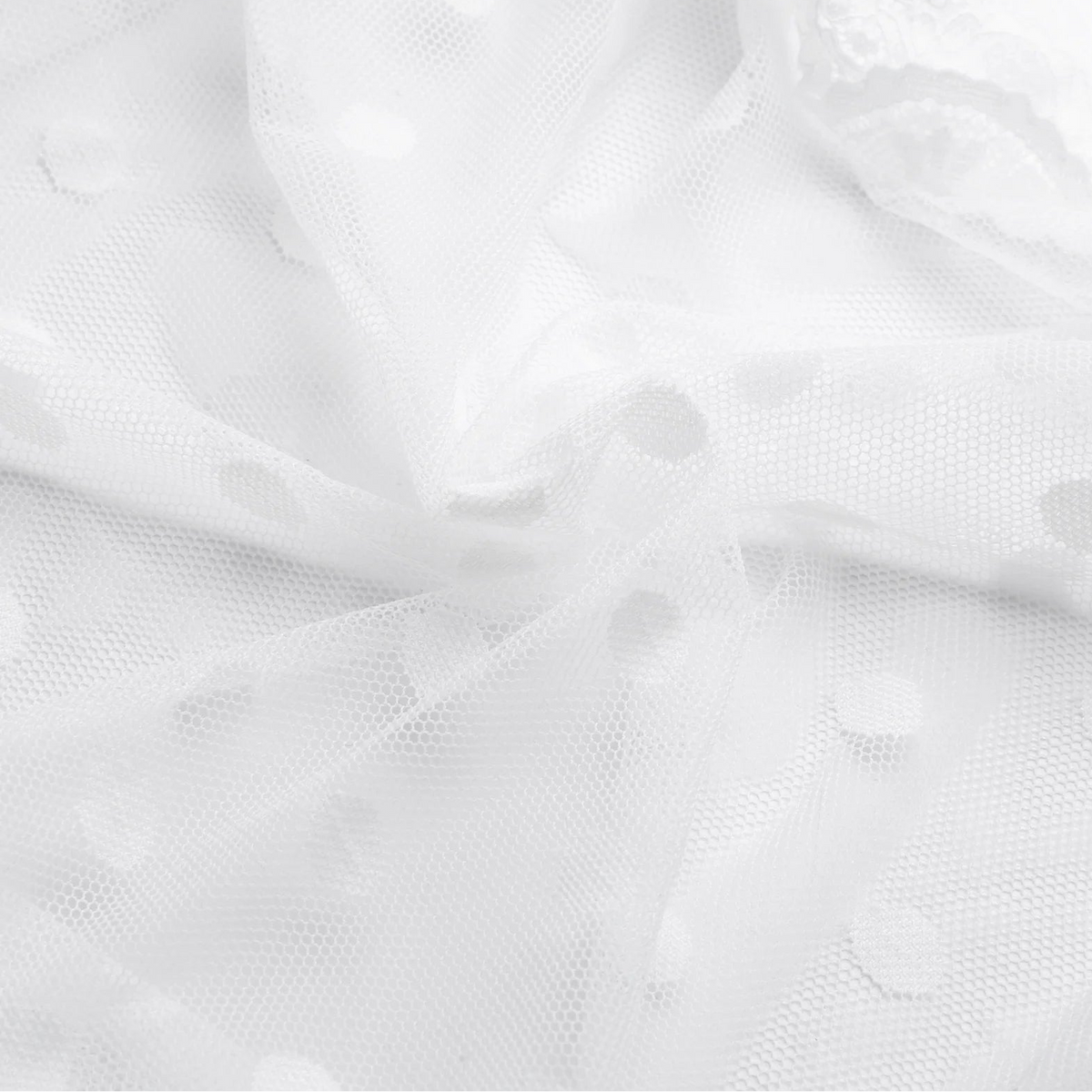 details of white Men’s Private Show Sheer Robe Set – pridevoyageshop.com – gay men’s sexy swim briefs, trunks, board shorts, and bikinis