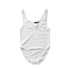 details of white Thorn Lace Tank Bodysuit – pridevoyageshop.com – gay men’s harness, lingerie and fetish wear