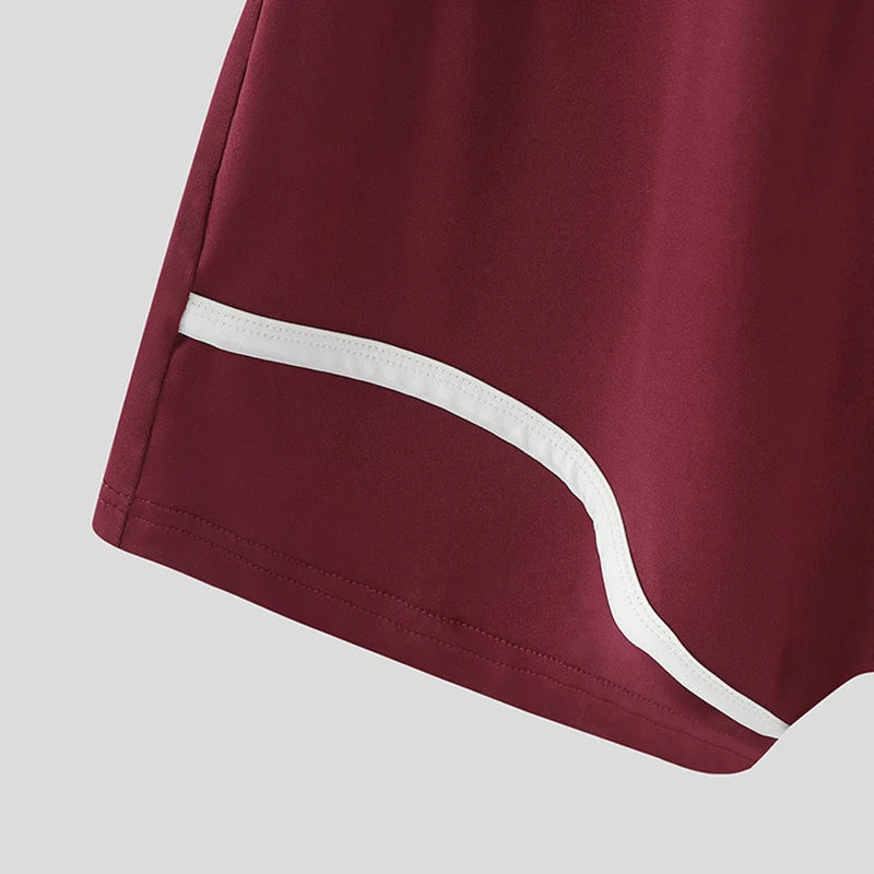 details of wine red Men’s Ace Contrast-Trim Bodysuit – pridevoyageshop.com – gay men’s harness, lingerie and fetish wear