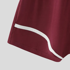 details of wine red Men’s Ace Contrast-Trim Bodysuit – pridevoyageshop.com – gay men’s harness, lingerie and fetish wear