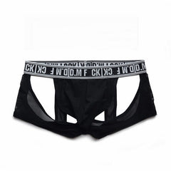 black DM Sexy Mesh Jock Boxers - pridevoyageshop.com - gay men’s underwear and swimwear