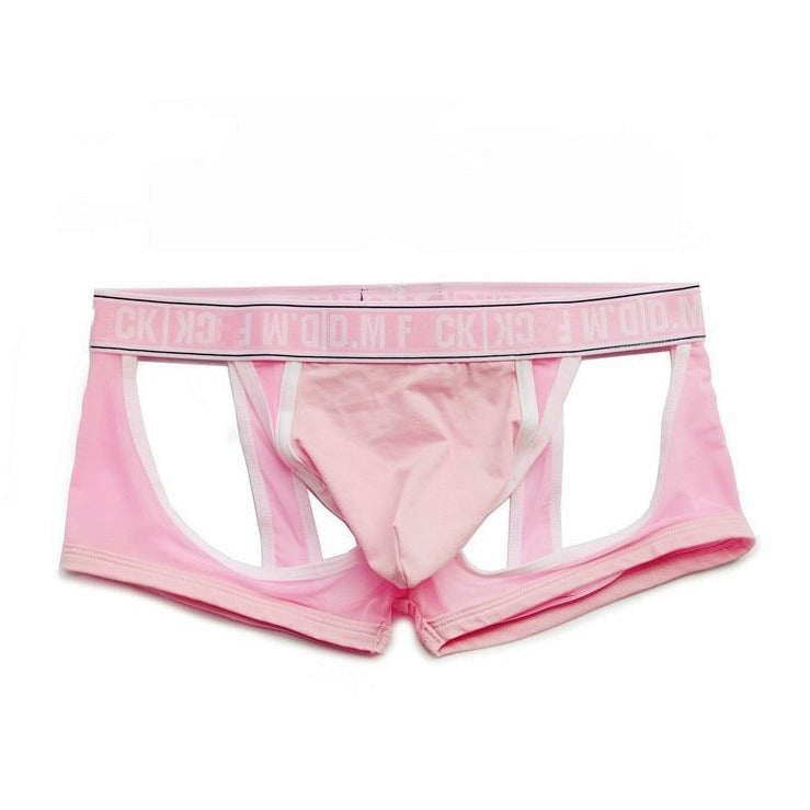pink DM Sexy Mesh Jock Boxers - pridevoyageshop.com - gay men’s underwear and swimwear