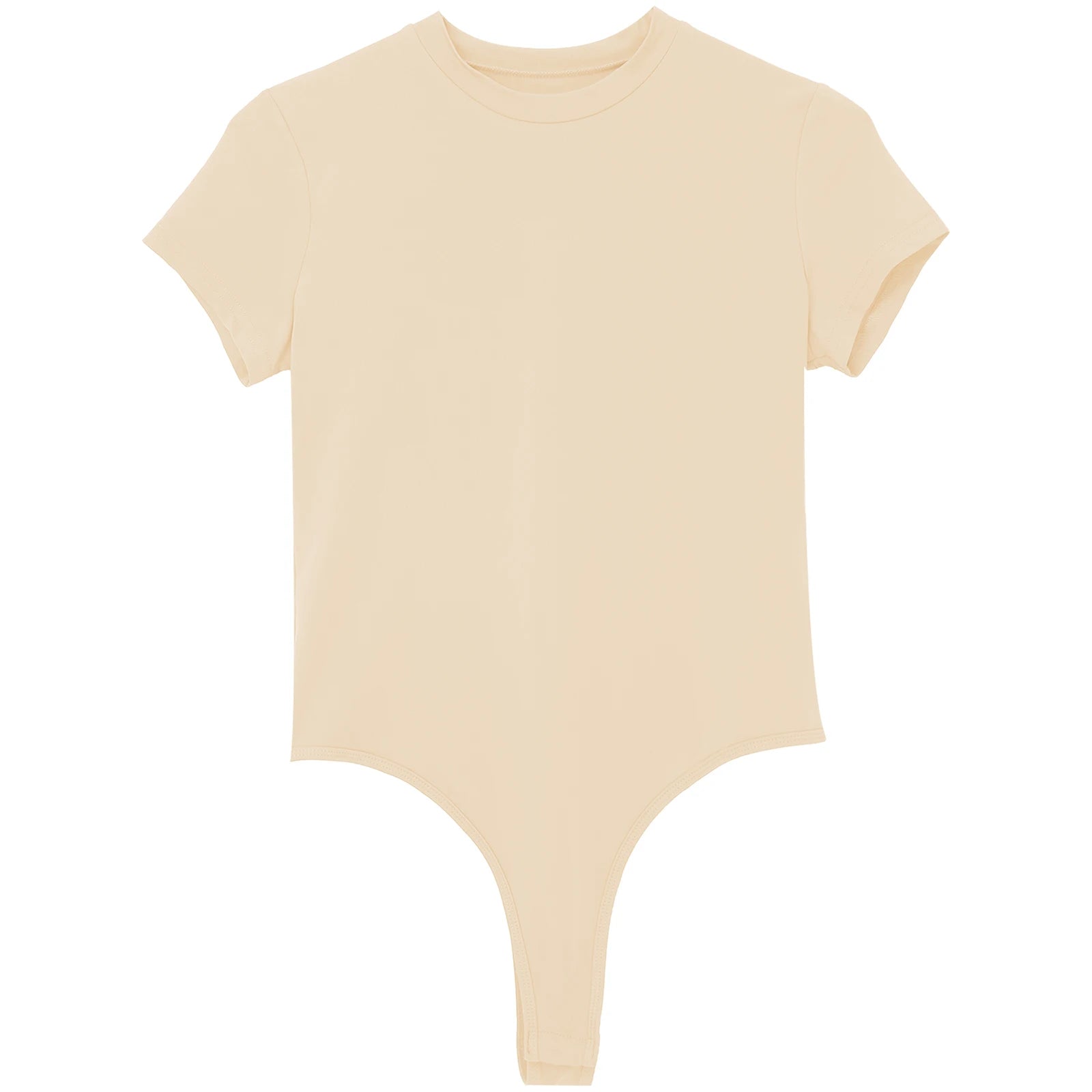 flat lay of Beige Afters Bodysuit - pridevoyageshop.com - gay men's lingerie, bodywear, fetish wear
