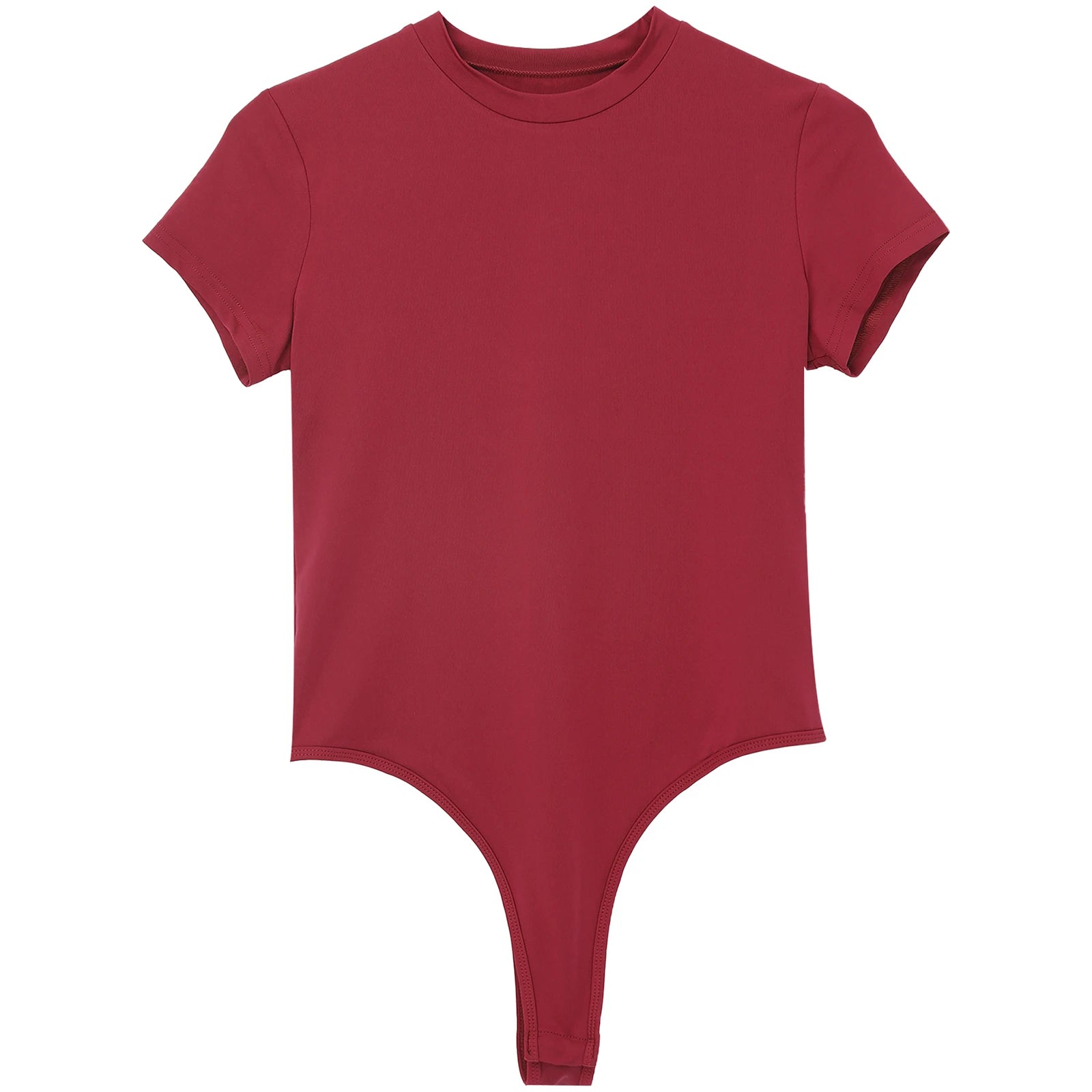 flat lay of Burgundy Afters Bodysuit - pridevoyageshop.com - gay men's lingerie, bodywear, fetish wear
