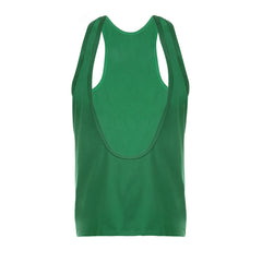 flat lay of Dark green Discipline Plunge Tank - pridevoyageshop.com - gay men's fashion, clubwear, party outfit
