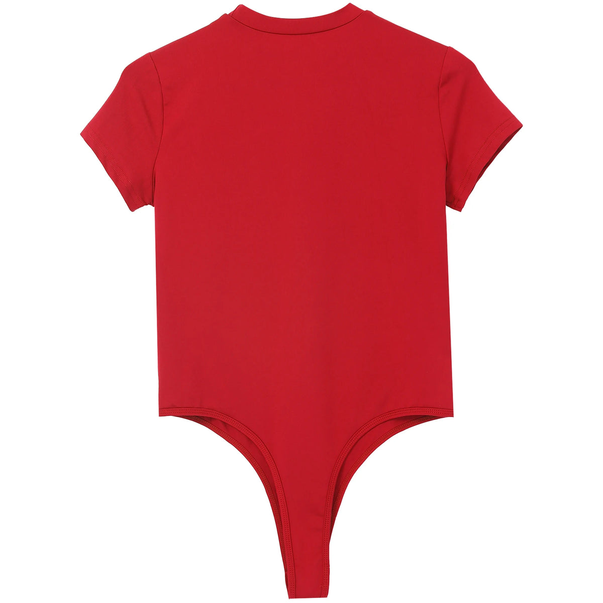 flat lay of Red Afters Bodysuit - pridevoyageshop.com - gay men's lingerie, bodywear, fetish wear
