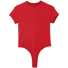 flat lay of Red Afters Bodysuit - pridevoyageshop.com - gay men's lingerie, bodywear, fetish wear
