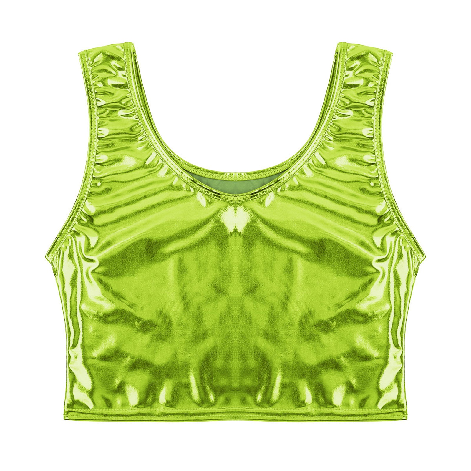 fluorescent green Liquid Mercury Micro Metallic Vest - pridevoyageshop.com - gay men’s harness, lingerie and fetish wear