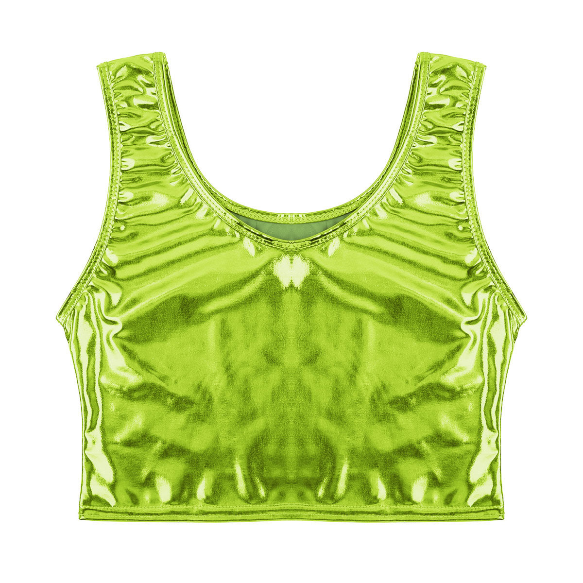 fluorescent green Liquid Mercury Micro Metallic Vest - pridevoyageshop.com - gay men’s harness, lingerie and fetish wear