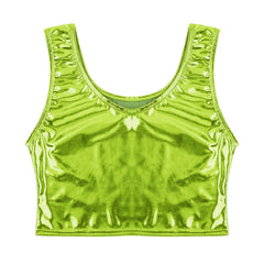 fluorescent green Liquid Mercury Micro Metallic Vest - pridevoyageshop.com - gay men’s harness, lingerie and fetish wear