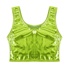 fluorescent green Liquid Mercury Micro Metallic Vest - pridevoyageshop.com - gay men’s harness, lingerie and fetish wear