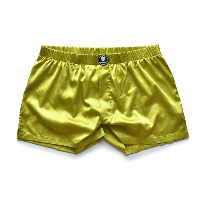 gold DM Dirty Night Silk Boxers - pridevoyageshop.com - gay men’s thongs, boxers, briefs and jockstraps