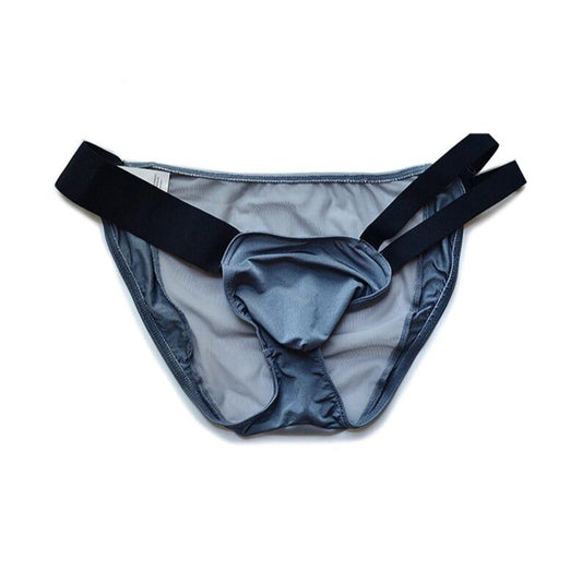 gray DM Strap Me Up Briefs - pridevoyageshop.com - gay men’s thongs, boxers, briefs and jockstraps