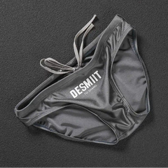 gray Desmiit Men’s Sleek Statement Swim Briefs - pridevoyageshop.com - gay men’s sexy swim briefs, trunks, board shorts, and bikinis