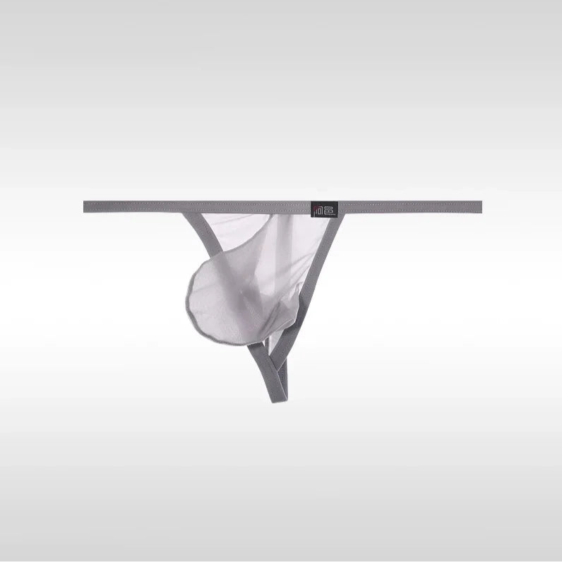 gray Men's Bare & Brazen Sheer Thong - pridevoyageshop.com - gay men’s thongs, boxers, briefs and jockstraps