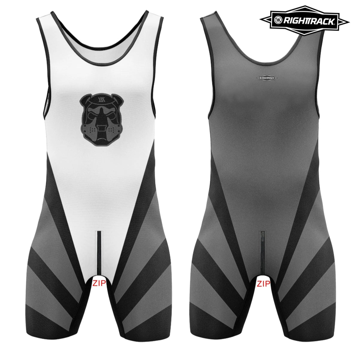 gray red Flash Puppy Wrestling Singlet – Zipper Edition from Pridevoyageshop