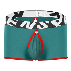 green Bareback Boxer Briefs - Removable Pouch & Backless - pridevoyageshop.com - gay men’s thongs, boxers, briefs and jockstraps