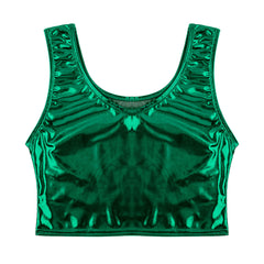 green Liquid Mercury Micro Metallic Vest - pridevoyageshop.com - gay men’s harness, lingerie and fetish wear