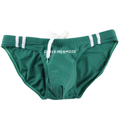green Men’s Jock Strut Swim Briefs - pridevoyageshop.com - gay men’s sexy swim briefs, trunks, board shorts, and bikinis