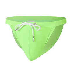 green Men’s Show Pony Drawstring Swim Briefs - pridevoyageshop.com - gay men’s sexy swim briefs, trunks, board shorts, and bikinis