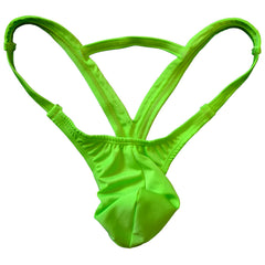 green Men’s Slingshot Seduction Thong - pridevoyageshop.com - gay men’s thongs, boxers, briefs and jockstraps