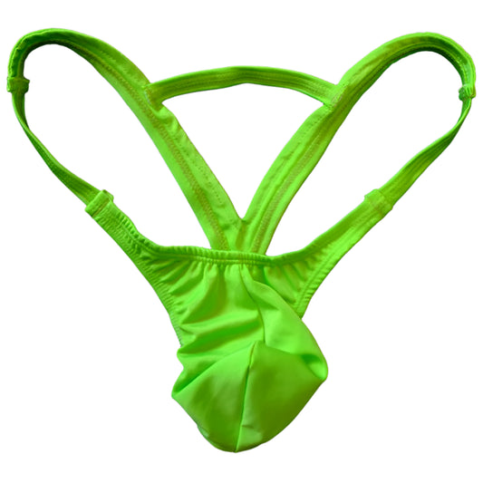 green Men’s Slingshot Seduction Thong - pridevoyageshop.com - gay men’s thongs, boxers, briefs and jockstraps