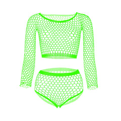 green hex net lingerie set geometric cutout mesh flat lay – pridevoyageshop.com – gay men’s harness, lingerie and fetish wear