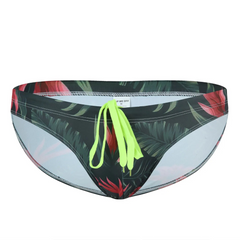 green leaf Men’s Rip Me Off Swim Briefs - pridevoyageshop.com - gay men’s sexy swim briefs, trunks, board shorts, and bikinis