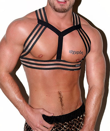 sexy gay chest harness collection- pridevoyageshop.com - gay men’s harness, underwear, lingerie and fetish wear