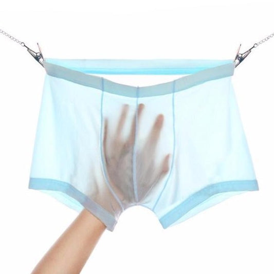 blue Icy and See Throu Boxer Briefs - pridevoyageshop.com - gay men’s underwear and swimwear